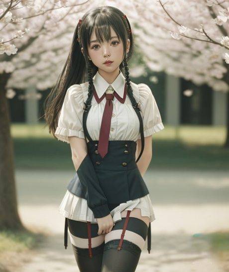 Sexy AI generated Asian babe Xiaomi shows her beautiful teen tits - #3