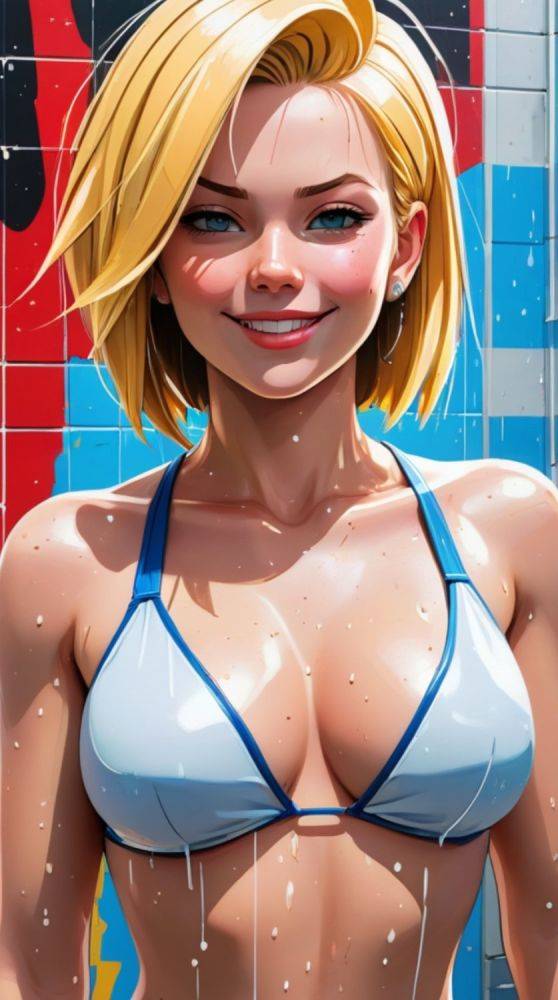 AI generated anime Android 18/C18 nude (Dragonball) - #6