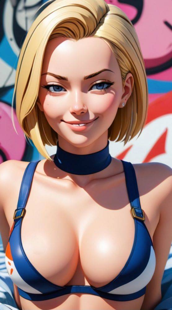 AI generated anime Android 18/C18 nude (Dragonball) - #10