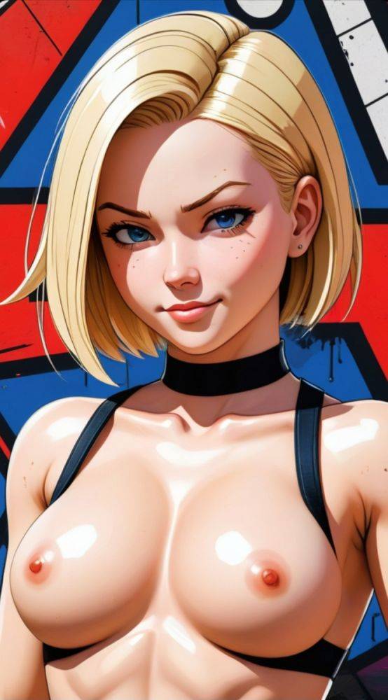 AI generated anime Android 18/C18 nude (Dragonball) - #22