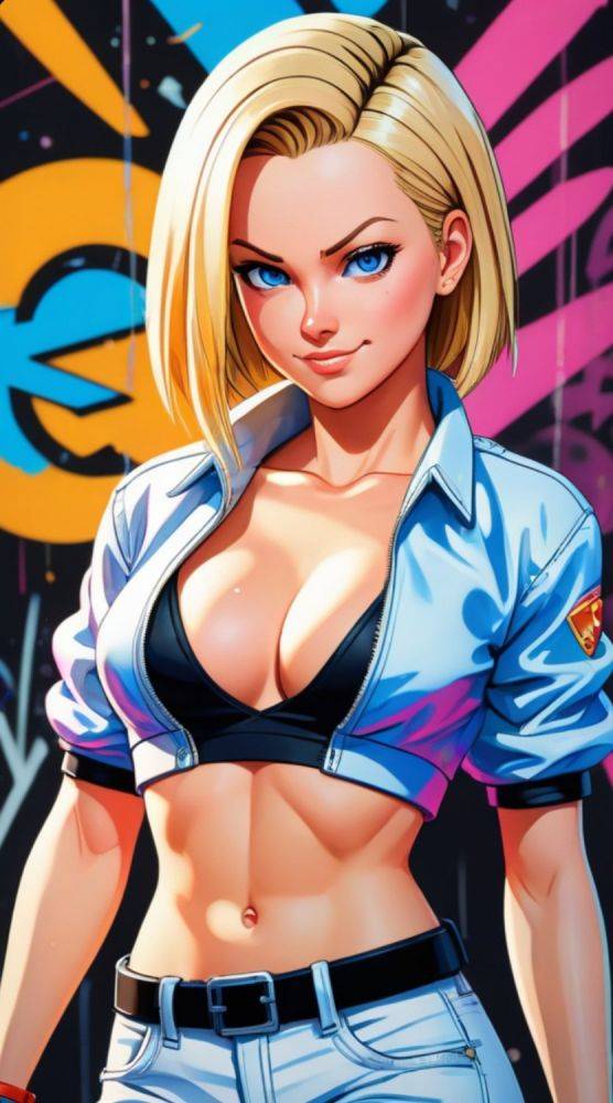 AI generated anime Android 18/C18 nude (Dragonball) - #24