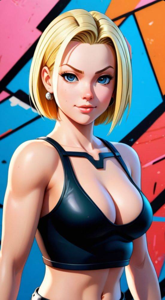 AI generated anime Android 18/C18 nude (Dragonball) - #25