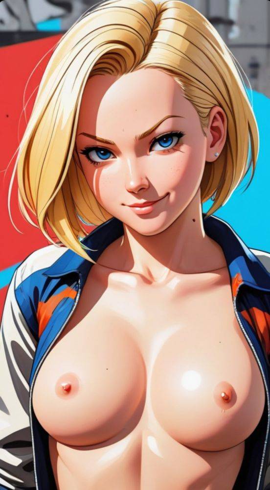 AI generated anime Android 18/C18 nude (Dragonball) - #26