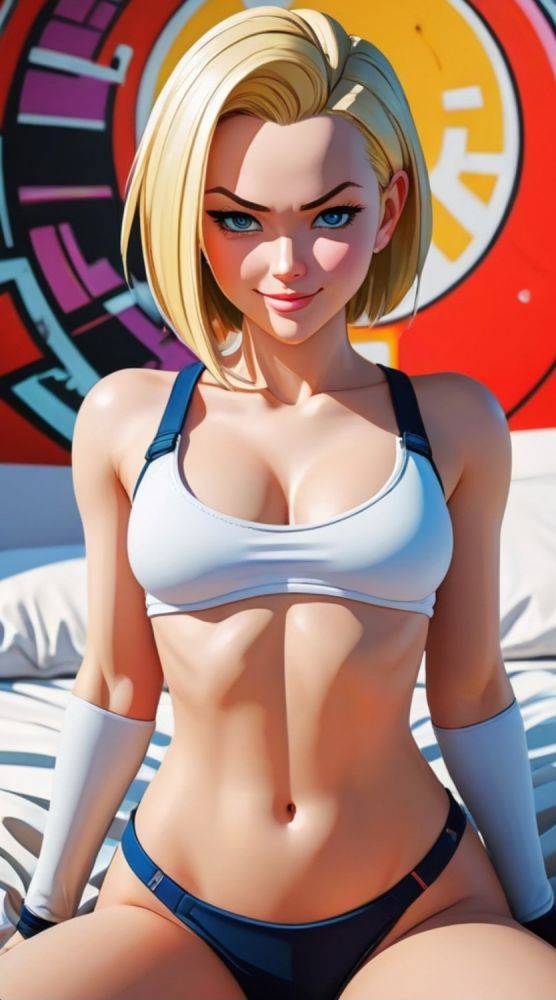 AI generated anime Android 18/C18 nude (Dragonball) - #11