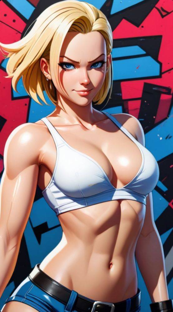 AI generated anime Android 18/C18 nude (Dragonball) - #28