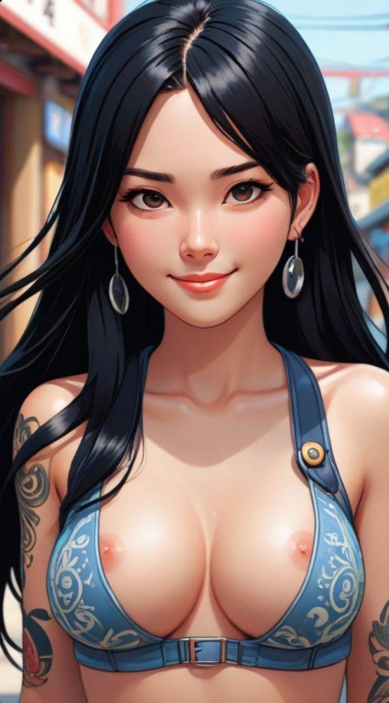AI generated Anime Girls With Black Hair Nude - #26