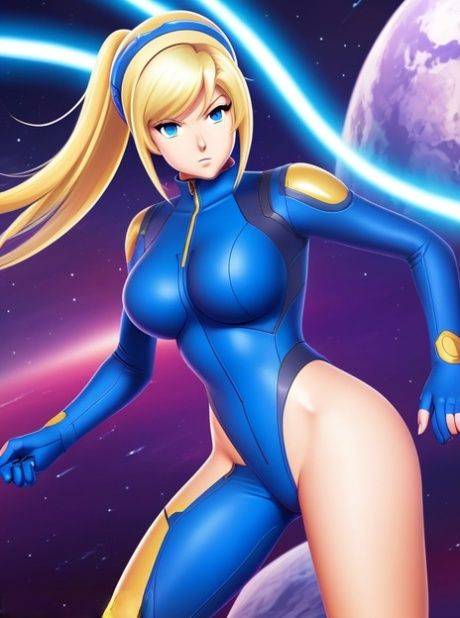 Busty Hentai babe Zero Suit Samus teases with her big boobs in sexy costumes - #10