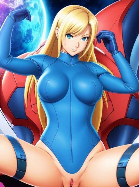 Busty Hentai babe Zero Suit Samus teases with her big boobs in sexy costumes - #3
