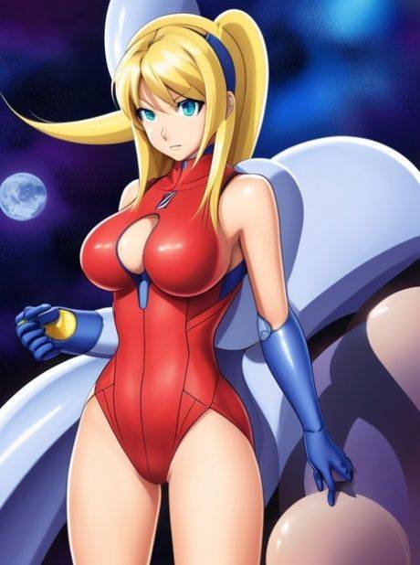 Busty Hentai babe Zero Suit Samus teases with her big boobs in sexy costumes - #2