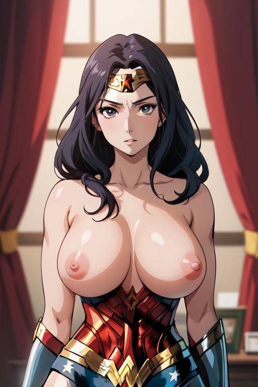 AI generated anime Wonder Woman big tits naked - #21