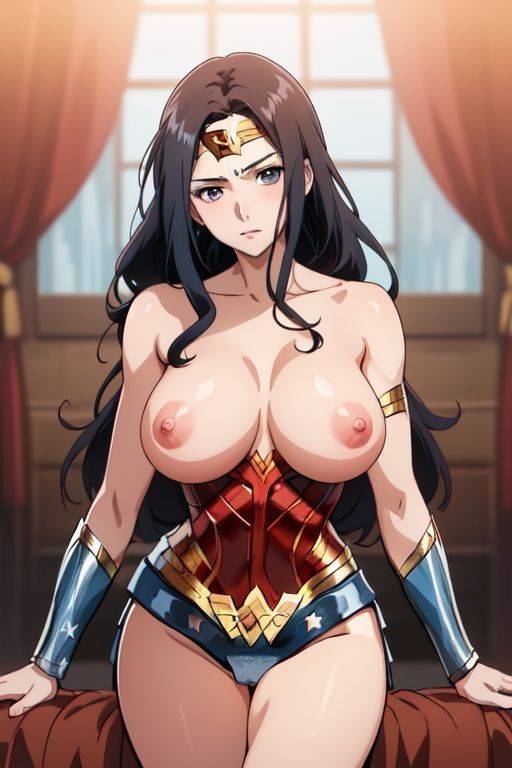 AI generated anime Wonder Woman big tits naked - #25