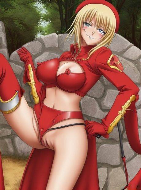 Blonde AI generated Hentai babe Seras Victoria shows off her big boobs - #15