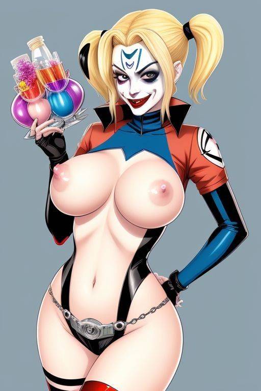 AI generated Harley Quinn different styles nude - #19