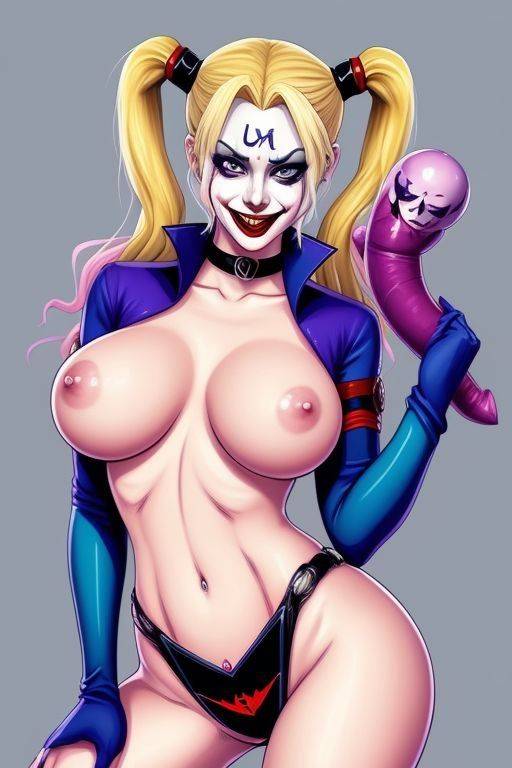 AI generated Harley Quinn different styles nude - #25