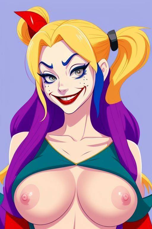 AI generated Harley Quinn different styles nude - #14