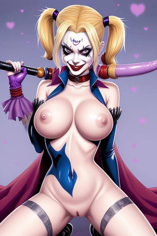 AI generated Harley Quinn different styles nude - #26