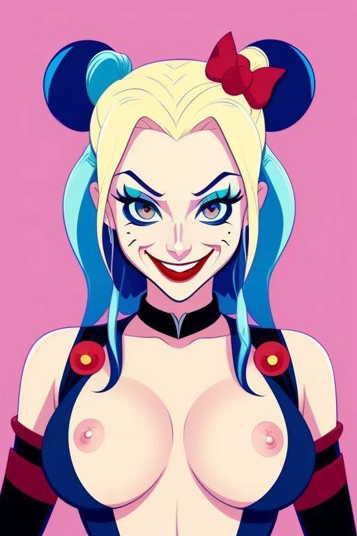 AI generated Harley Quinn different styles nude - #18