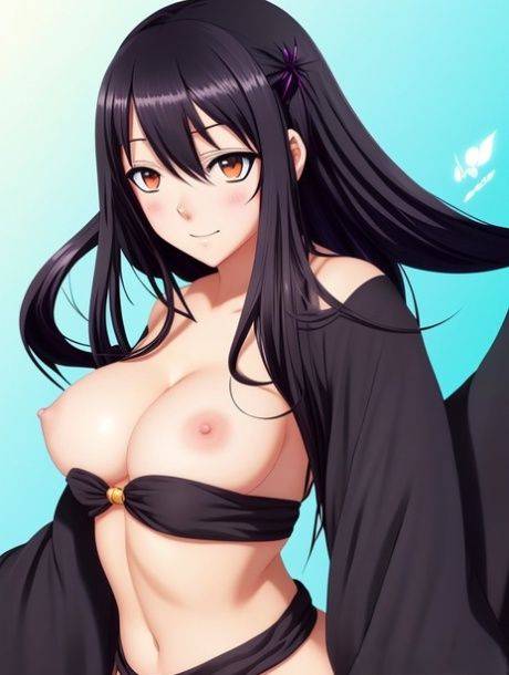 Sexy AI generated hentai babe Hinata teases with her giant juggs - #7