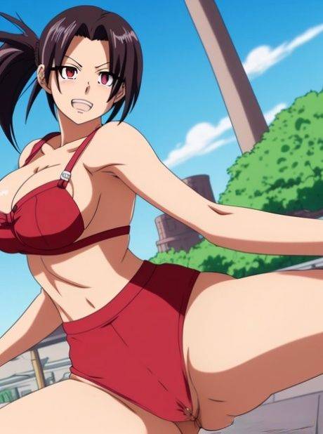 Busty AI generated anime Momo Yaoyorozu shows off her stunning tits - #6