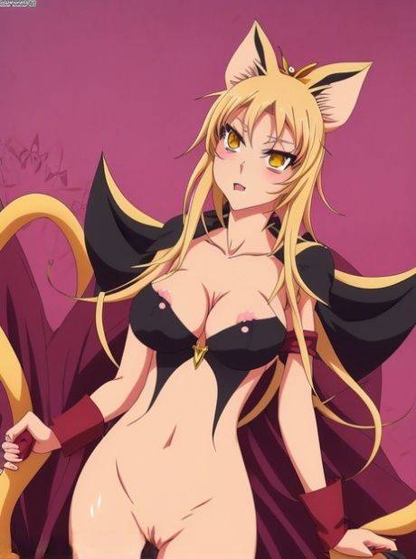 Hentai kitty Ferris Eris teasing with her incredible curves in a solo - #15