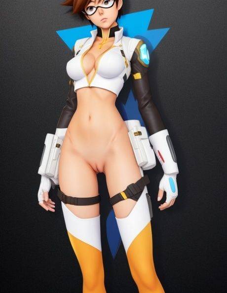 Sexy AI generated Hentai babe Tracer shows off her big tits & her curvy ass - #8