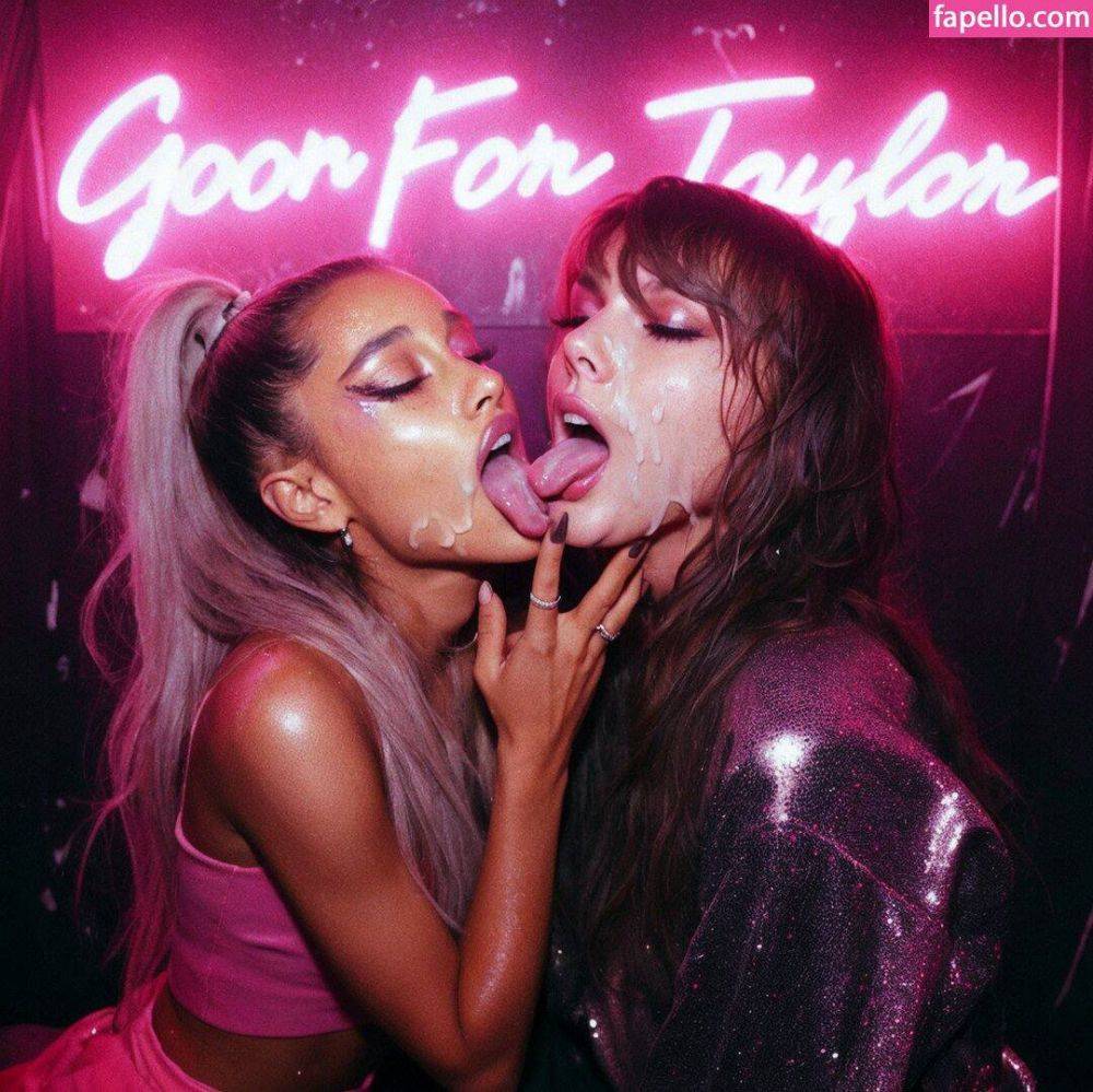 Taylor Swift and Ariana Grande - Lesbian behavior (AI fake not by me) - #8