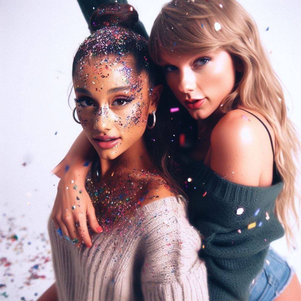 Taylor Swift and Ariana Grande - Lesbian behavior Part 2 (AI fake not by me) - #1