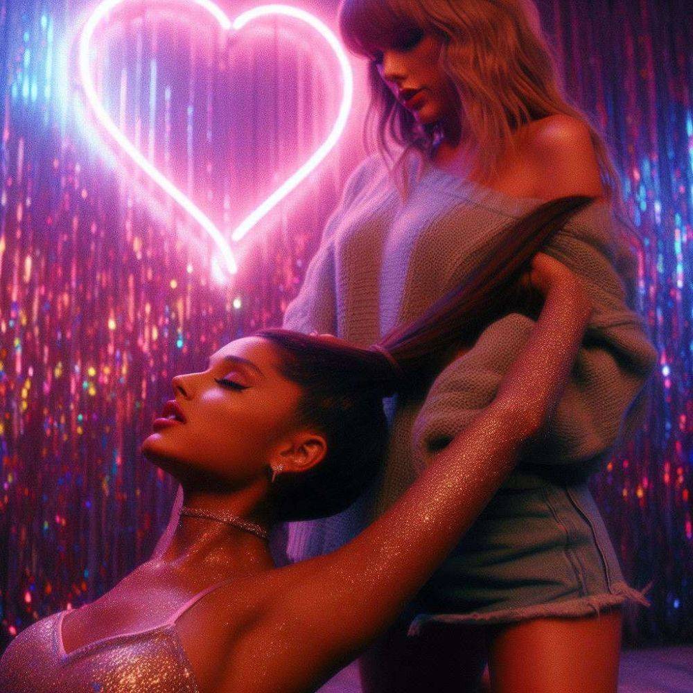 Taylor Swift and Ariana Grande - Lesbian behavior Part 2 (AI fake not by me) - #7