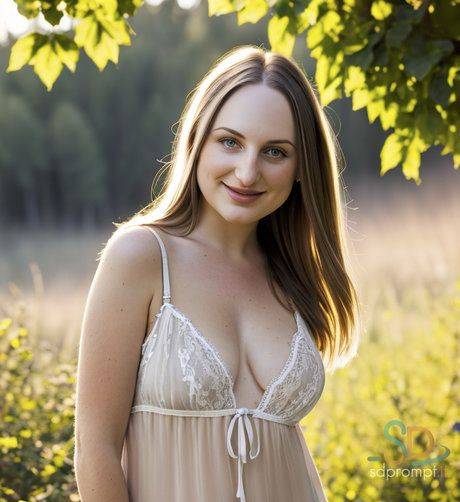 AI generated teen Mandima poses in her hot lingerie and naked in the forest - #4