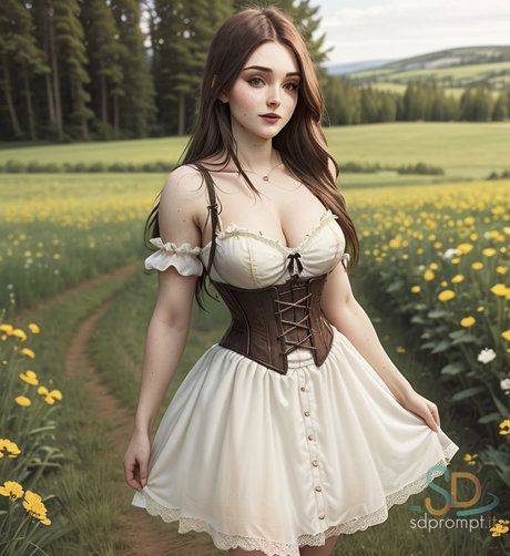 Cute AI generated babe Aides shows her big tits in a sexy outdoor compilation - #4