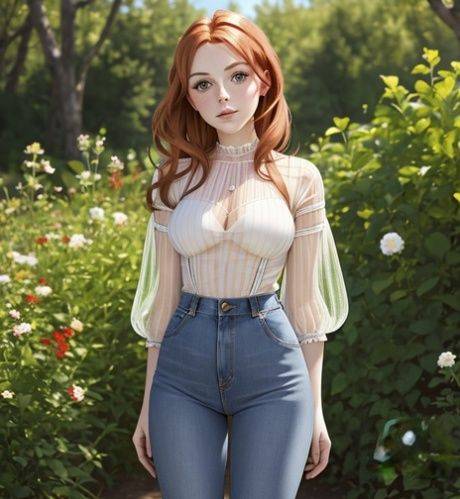 Sexy AI generated babe Benza teases with her sweet tits in a hot compilation - #6
