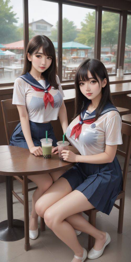 Asian babes coffee shop AI Fantasy - #1