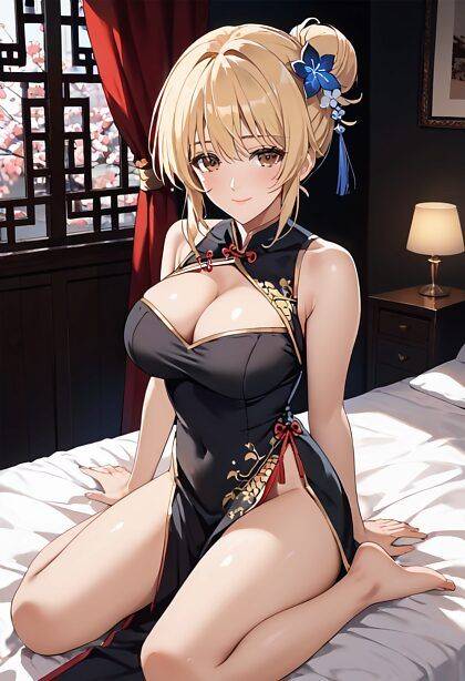 With a dress this sexy, she doesn't need anything else - #5