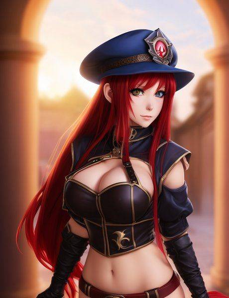Redheaded Hentai stunner Tanine showing off her incredible big boobs - #1
