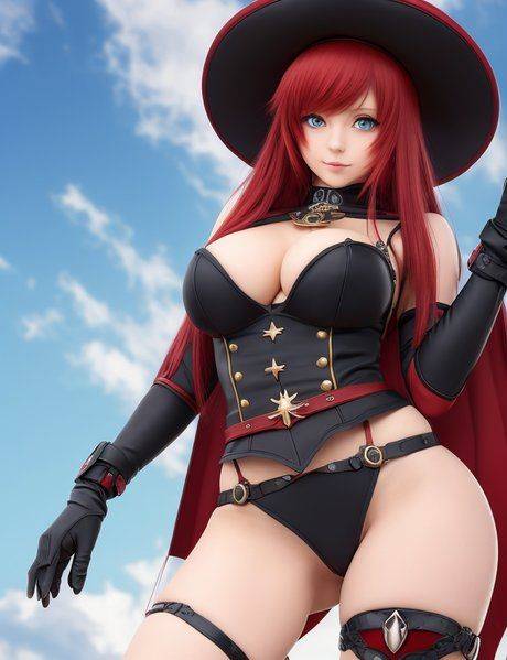 Redheaded Hentai stunner Tanine showing off her incredible big boobs - #8