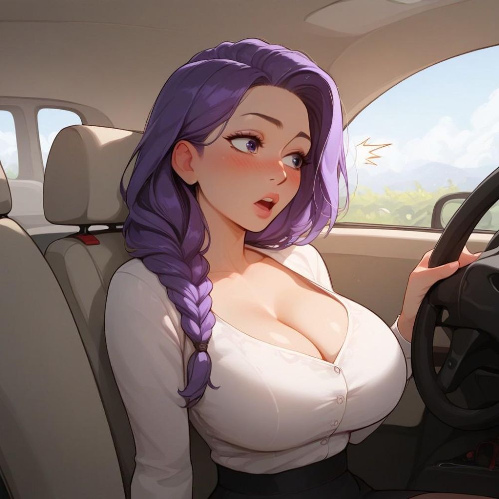 Goth girl in the car - #9