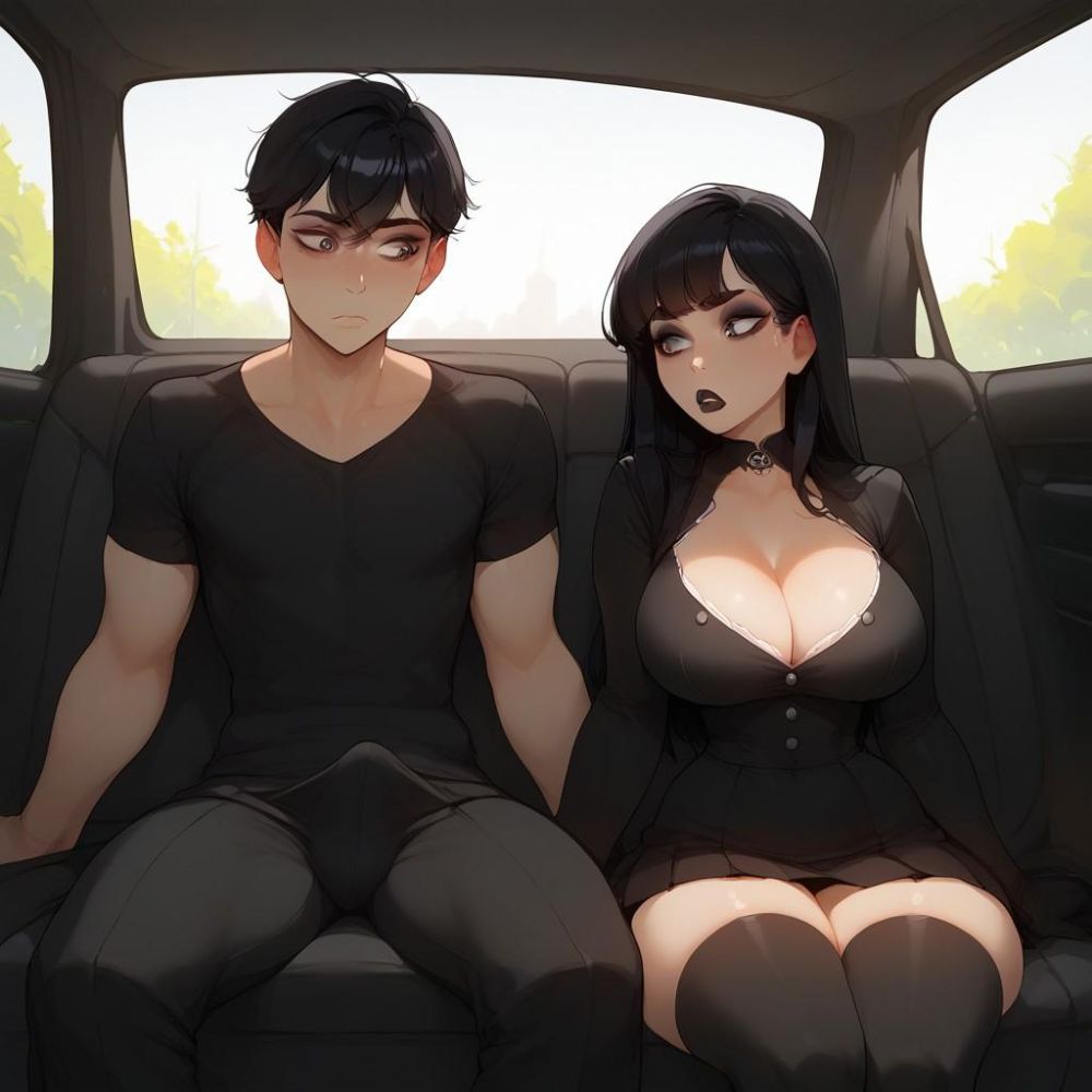Goth girl in the car - #12