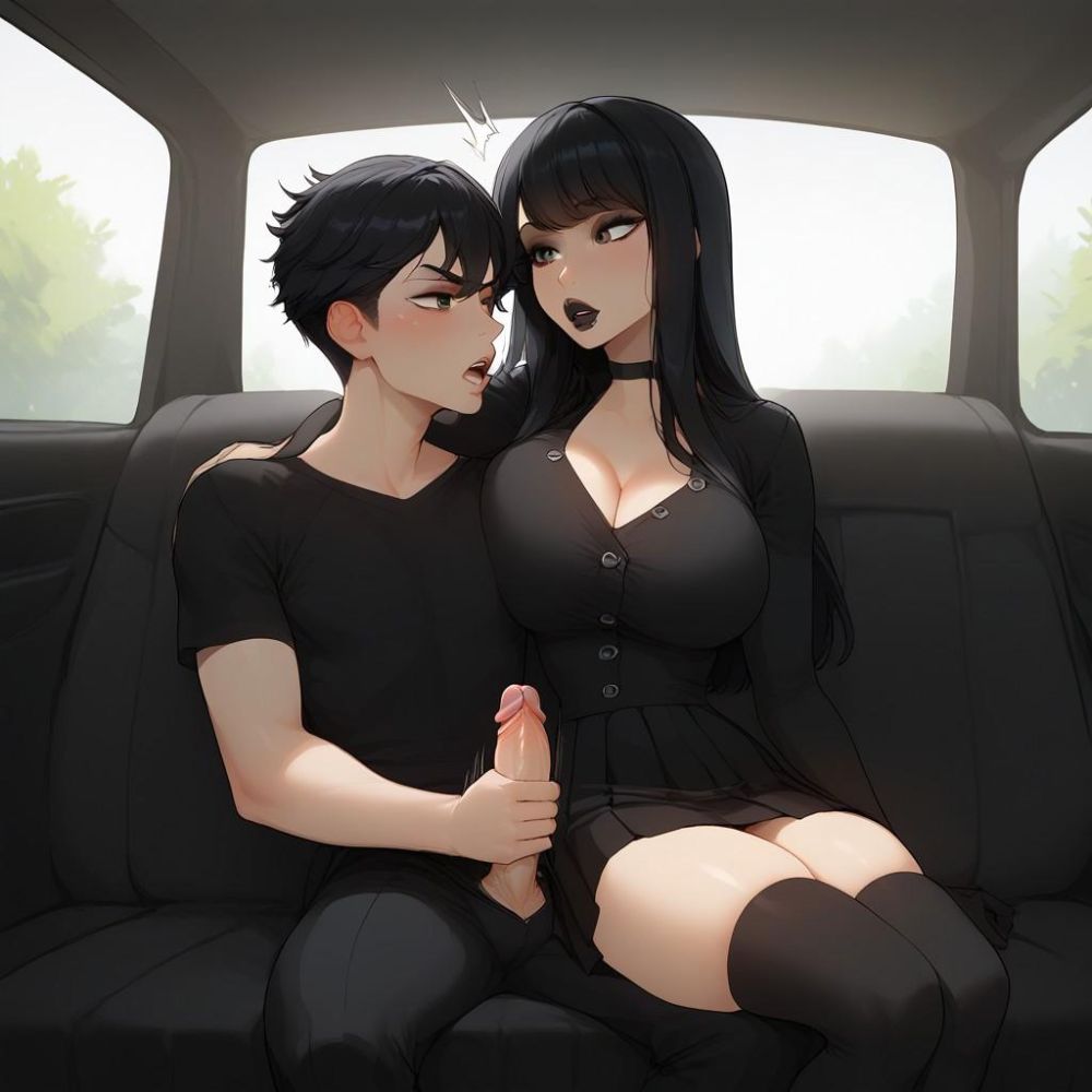 Goth girl in the car - #13