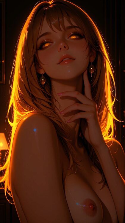 glowing orange eyes - #11