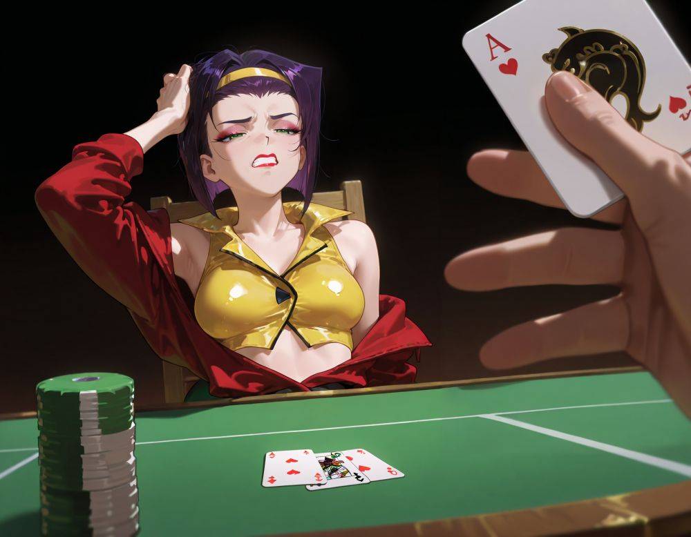 Faye 'Lady luck' Valentine strip poker - #12