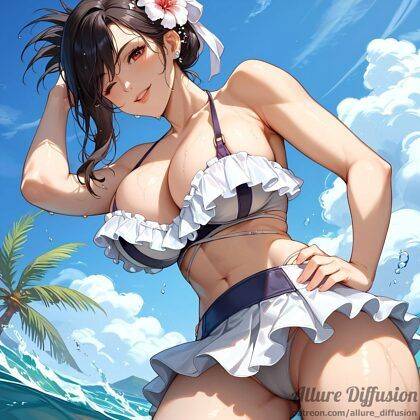 Tifa enjoying her day at the beach - #11