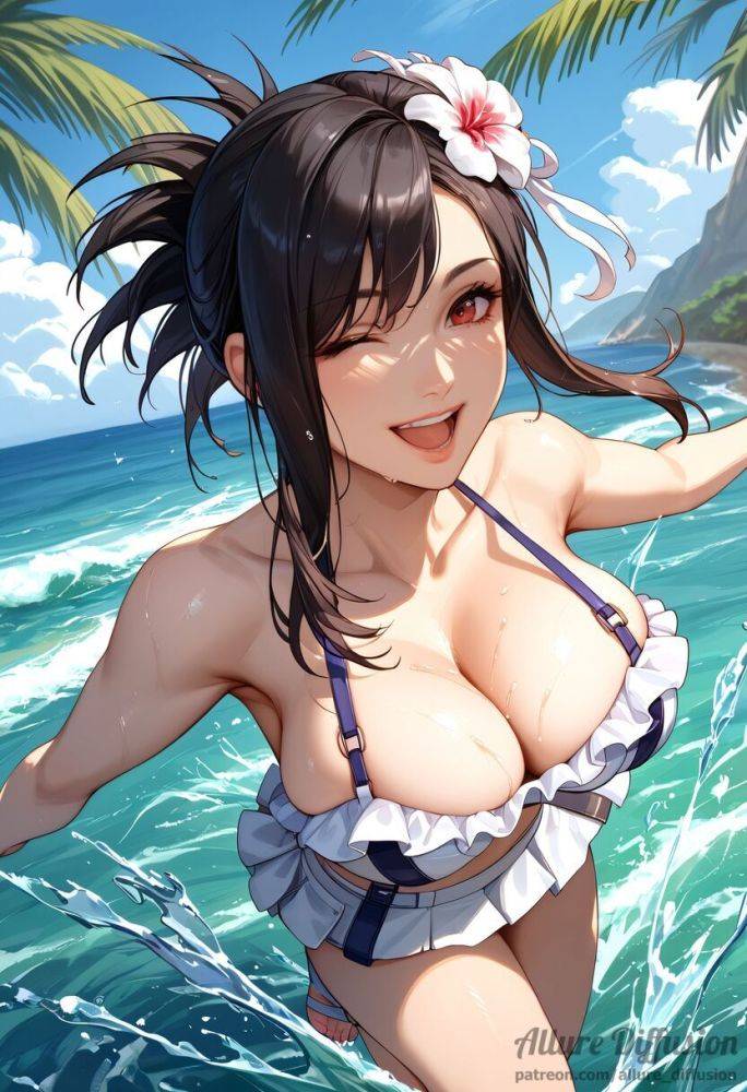 Tifa enjoying her day at the beach - #6
