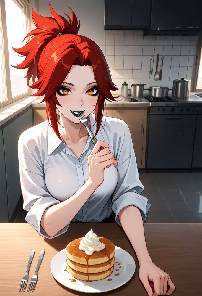 Your GF spent the night last night, now it's morning and it's time to make her pancakes... - #1