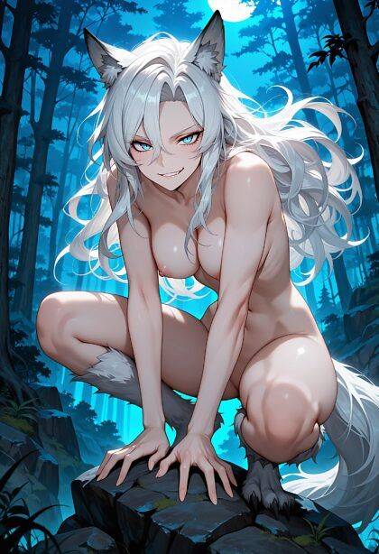While walking through the woods late at night, you come across a wolf in heat. - #13