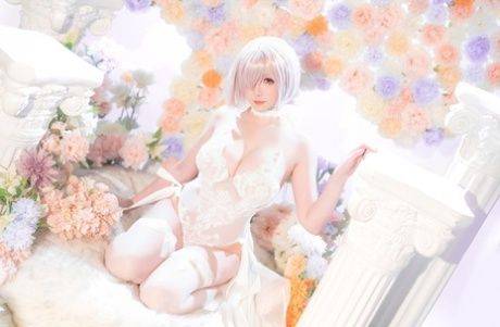 Japanese cosplay model exposes her amazing body in her lace dress & heels - #6
