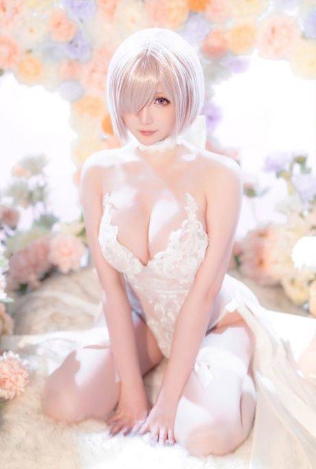Japanese cosplay model exposes her amazing body in her lace dress & heels - #7