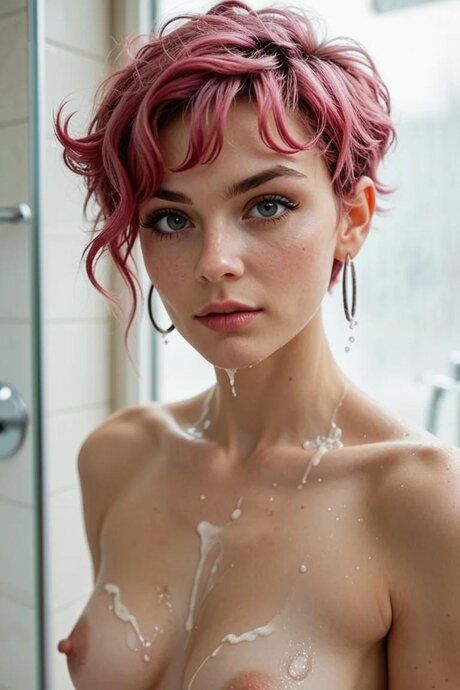 AI generated hottie Avery Sinclair getting fucked & facialed in the shower - #7