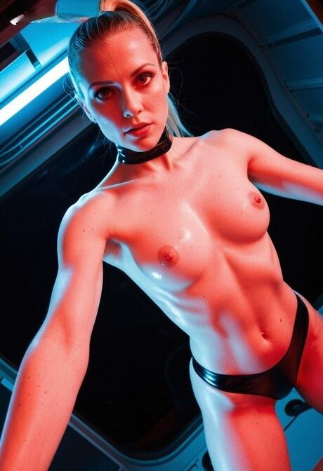 Blonde astronaut shows her perfect tits in an AI generated compilation - #8