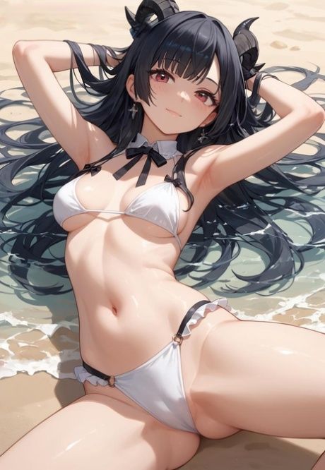 Devilish Hentai babe Theresa shows her big ass & fucks on the beach - #4