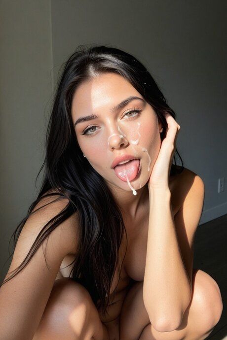 AI generated beauty with a phat ass sucks off a big white cock in POV mode - #5